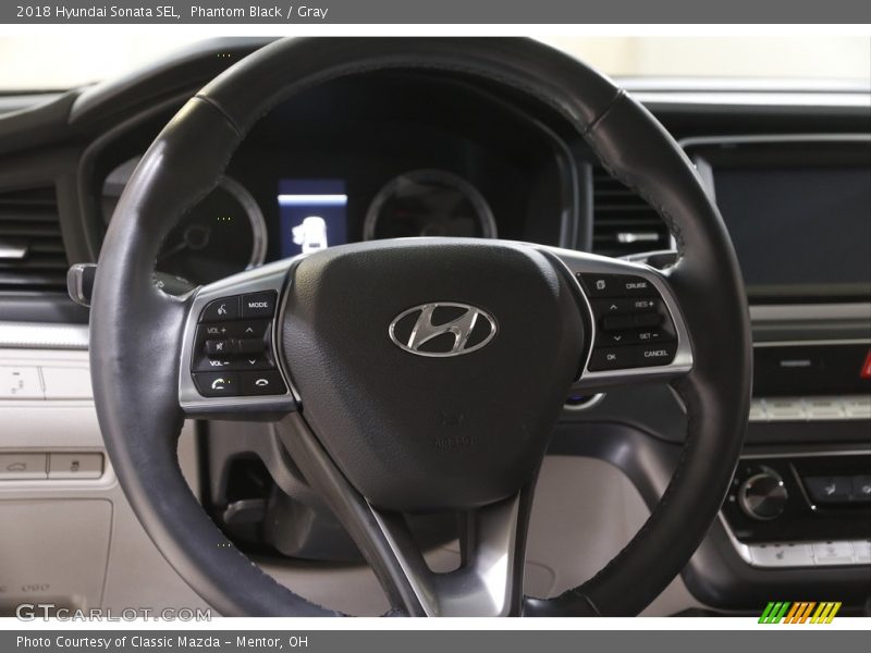 Phantom Black / Gray 2018 Hyundai Sonata SEL