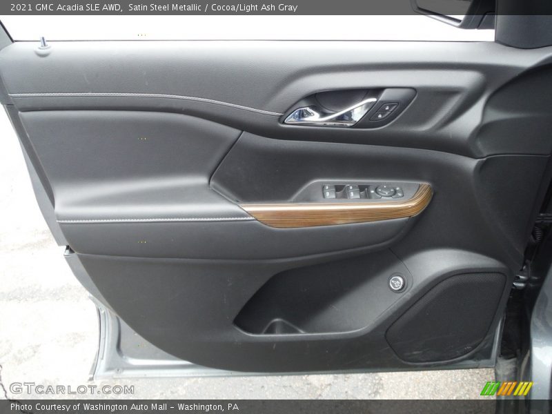 Satin Steel Metallic / Cocoa/Light Ash Gray 2021 GMC Acadia SLE AWD