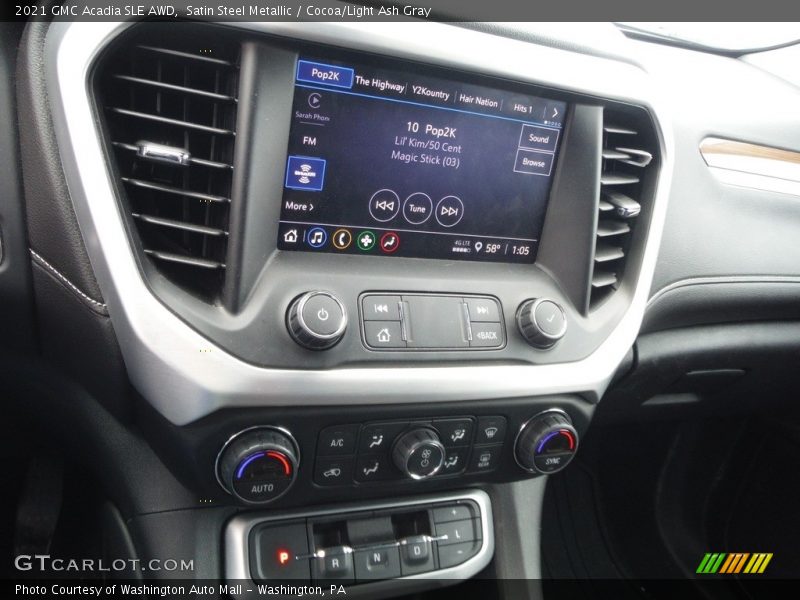 Satin Steel Metallic / Cocoa/Light Ash Gray 2021 GMC Acadia SLE AWD