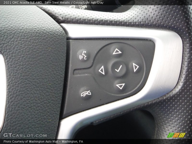 Satin Steel Metallic / Cocoa/Light Ash Gray 2021 GMC Acadia SLE AWD