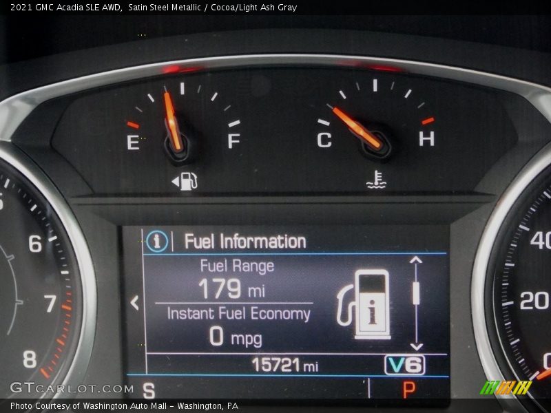 Satin Steel Metallic / Cocoa/Light Ash Gray 2021 GMC Acadia SLE AWD