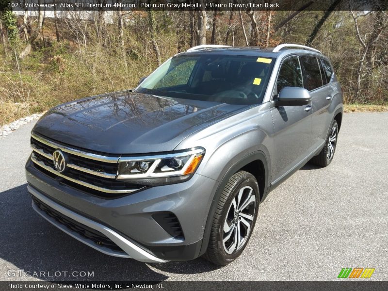 Platinum Gray Metallic / Mauro Brown/Titan Black 2021 Volkswagen Atlas SEL Premium 4Motion