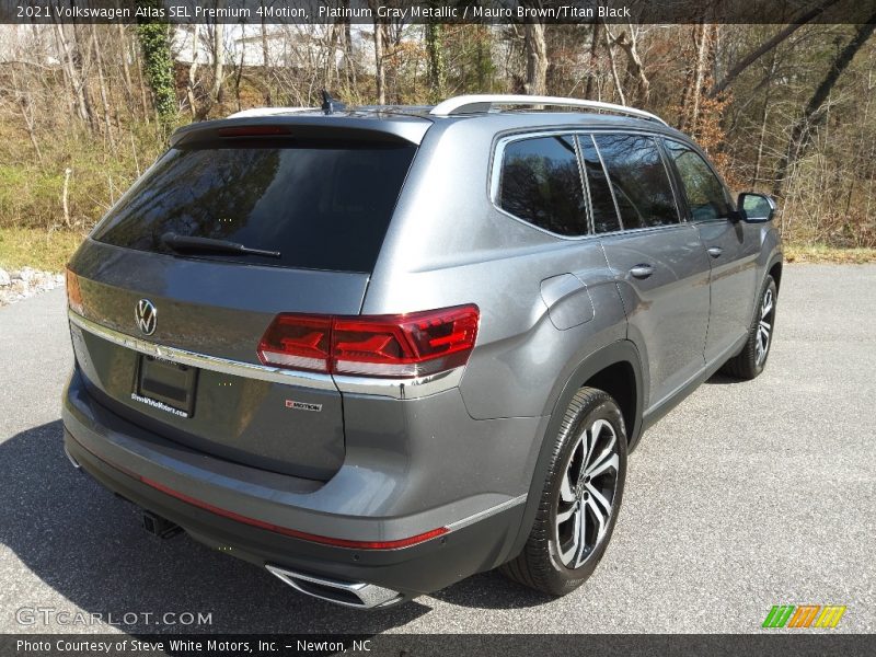 Platinum Gray Metallic / Mauro Brown/Titan Black 2021 Volkswagen Atlas SEL Premium 4Motion