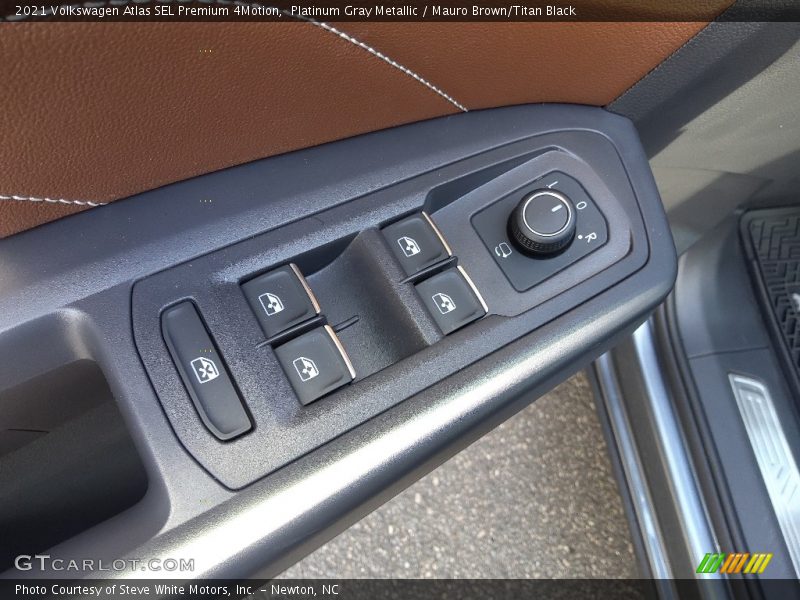 Platinum Gray Metallic / Mauro Brown/Titan Black 2021 Volkswagen Atlas SEL Premium 4Motion