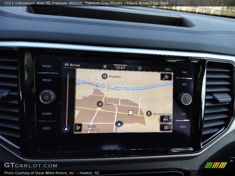 Navigation of 2021 Atlas SEL Premium 4Motion