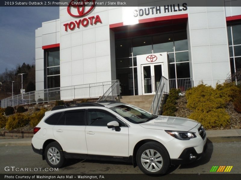 Crystal White Pearl / Slate Black 2019 Subaru Outback 2.5i Premium
