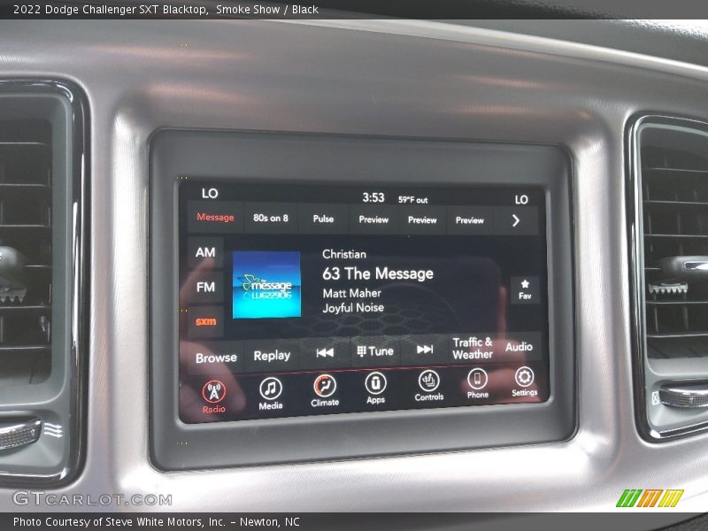 Smoke Show / Black 2022 Dodge Challenger SXT Blacktop