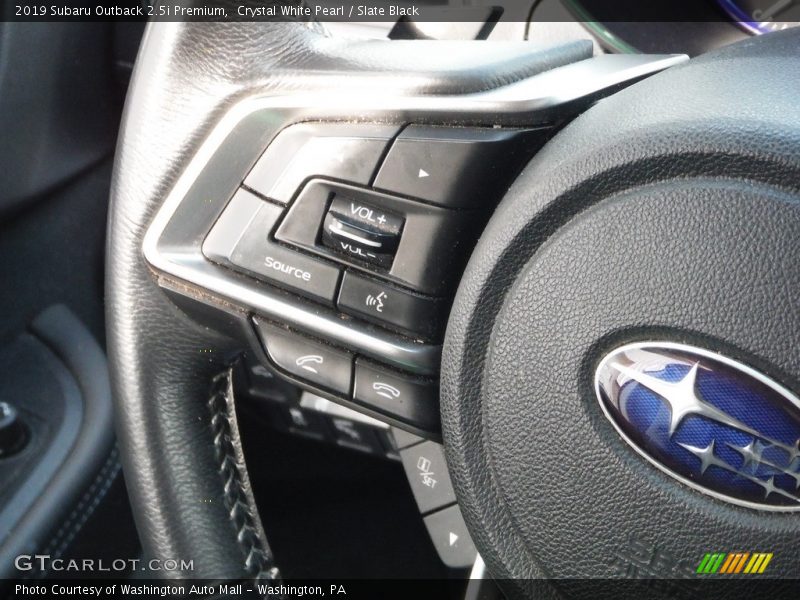 Crystal White Pearl / Slate Black 2019 Subaru Outback 2.5i Premium