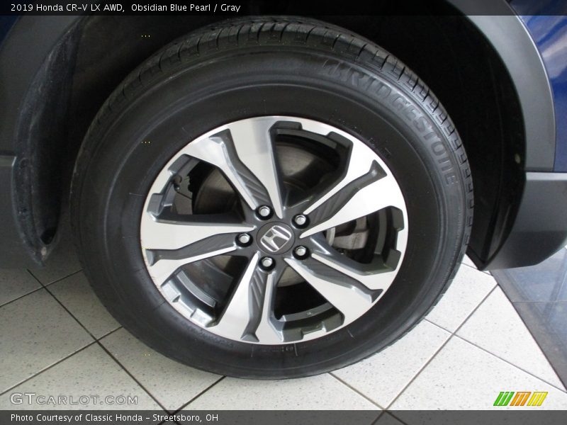 Obsidian Blue Pearl / Gray 2019 Honda CR-V LX AWD
