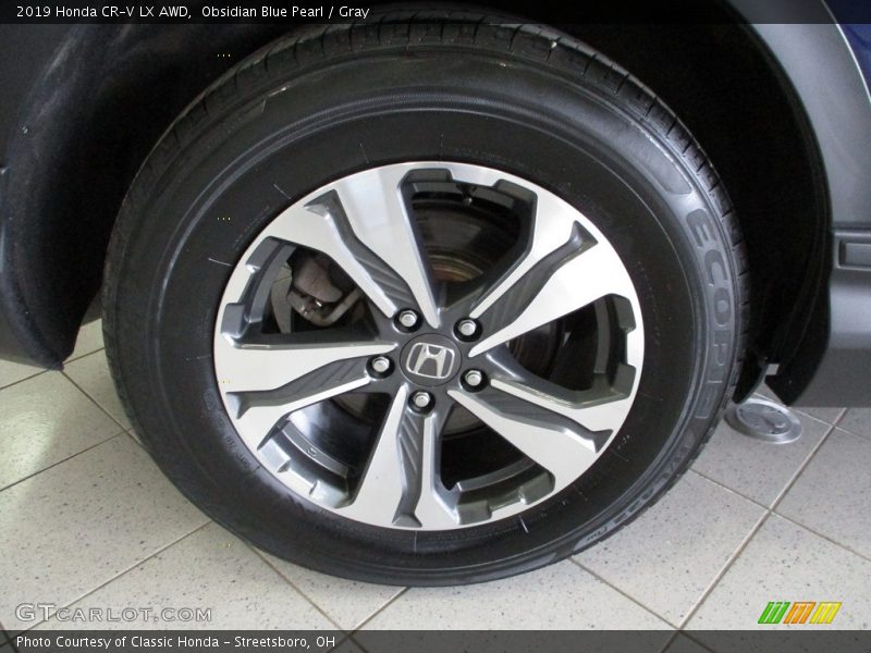 Obsidian Blue Pearl / Gray 2019 Honda CR-V LX AWD
