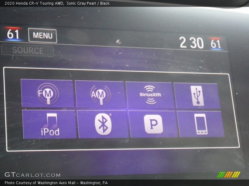 Sonic Gray Pearl / Black 2020 Honda CR-V Touring AWD