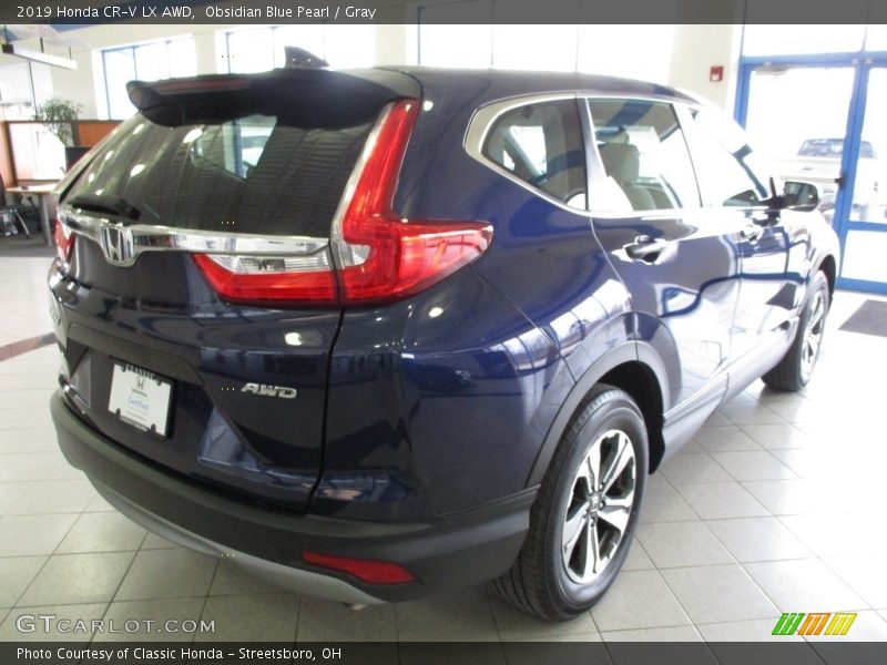 Obsidian Blue Pearl / Gray 2019 Honda CR-V LX AWD