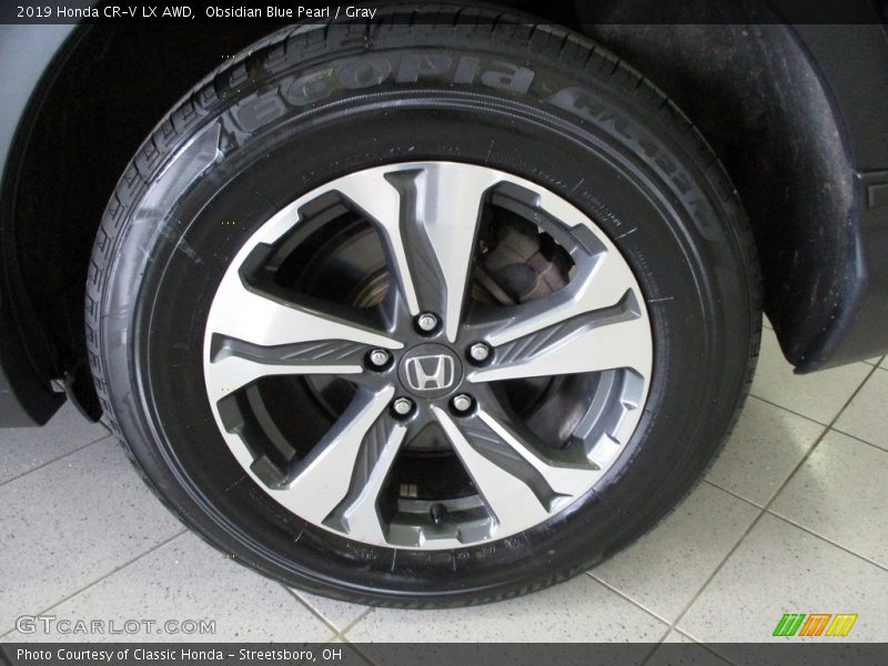 Obsidian Blue Pearl / Gray 2019 Honda CR-V LX AWD
