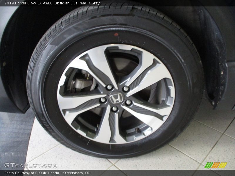 Obsidian Blue Pearl / Gray 2019 Honda CR-V LX AWD