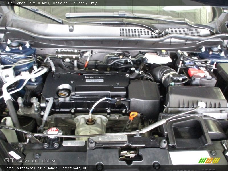 Obsidian Blue Pearl / Gray 2019 Honda CR-V LX AWD