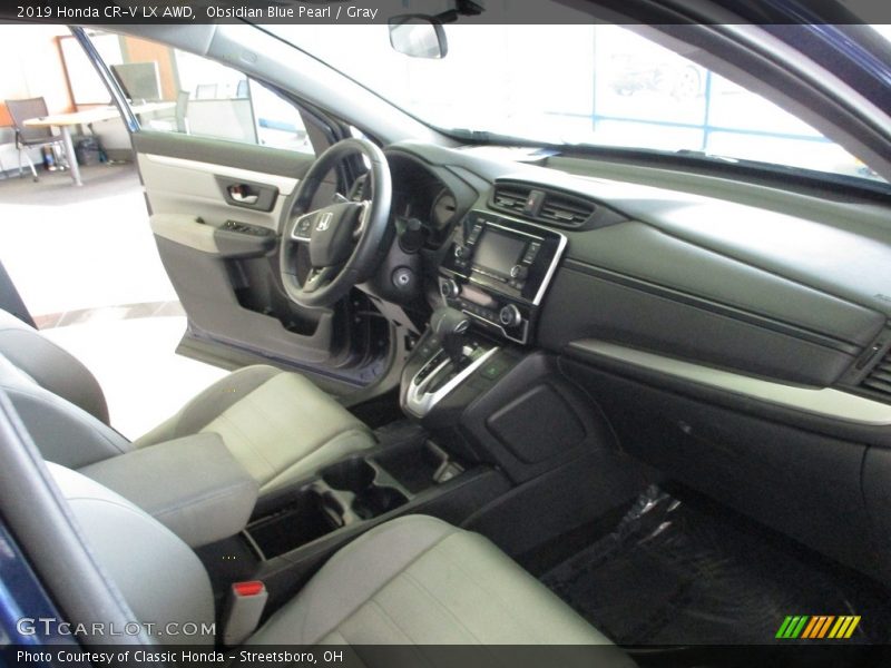 Obsidian Blue Pearl / Gray 2019 Honda CR-V LX AWD