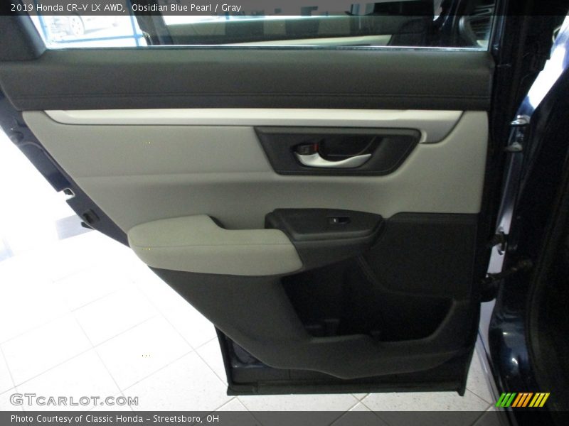 Obsidian Blue Pearl / Gray 2019 Honda CR-V LX AWD