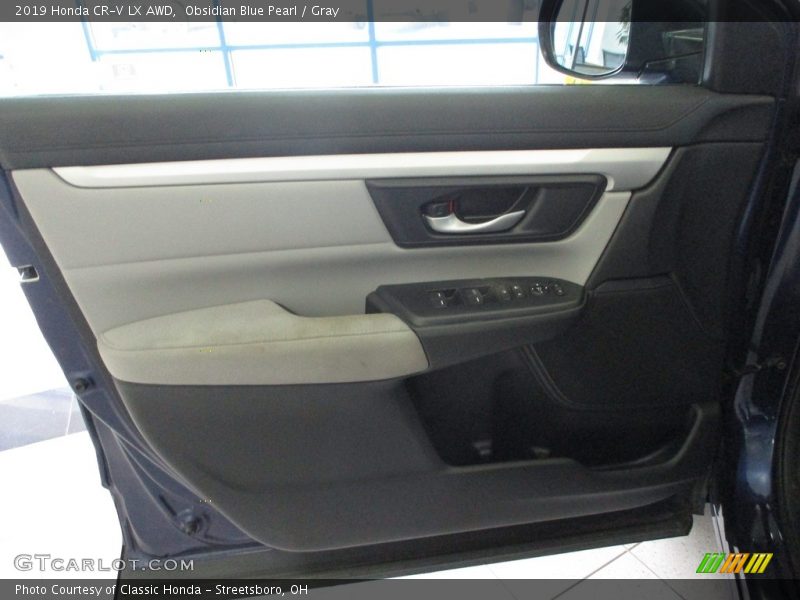 Obsidian Blue Pearl / Gray 2019 Honda CR-V LX AWD