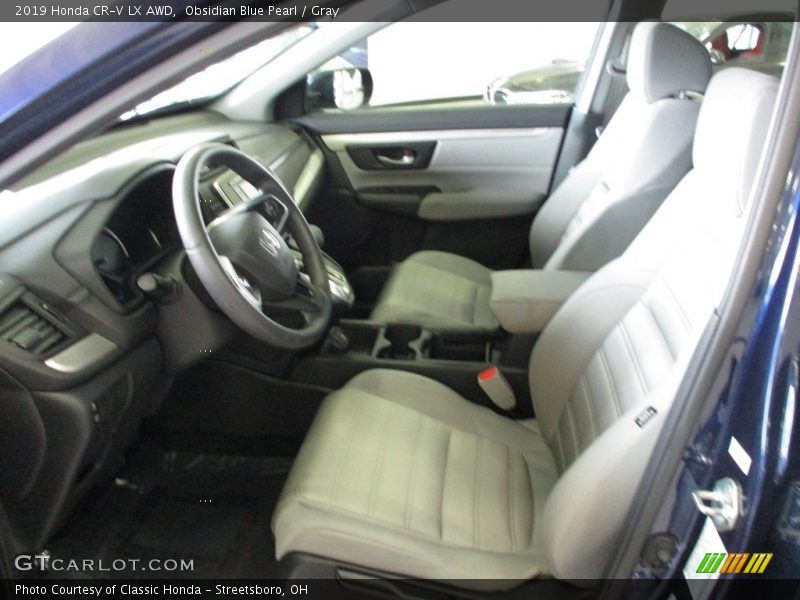 Obsidian Blue Pearl / Gray 2019 Honda CR-V LX AWD