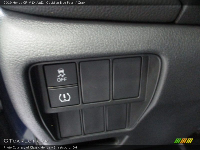 Obsidian Blue Pearl / Gray 2019 Honda CR-V LX AWD
