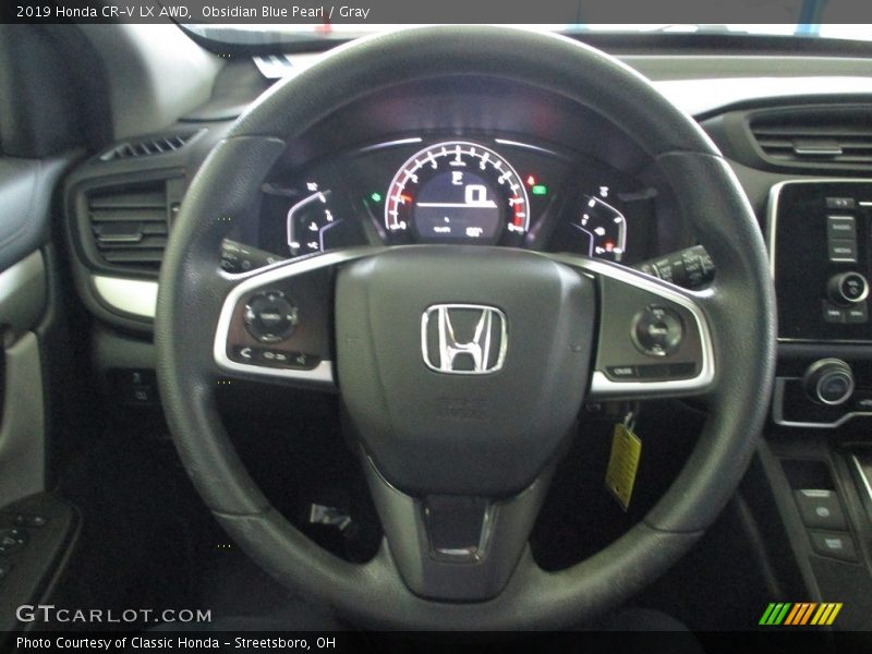 Obsidian Blue Pearl / Gray 2019 Honda CR-V LX AWD