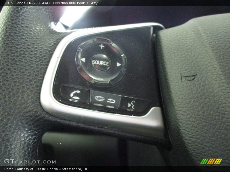 Obsidian Blue Pearl / Gray 2019 Honda CR-V LX AWD