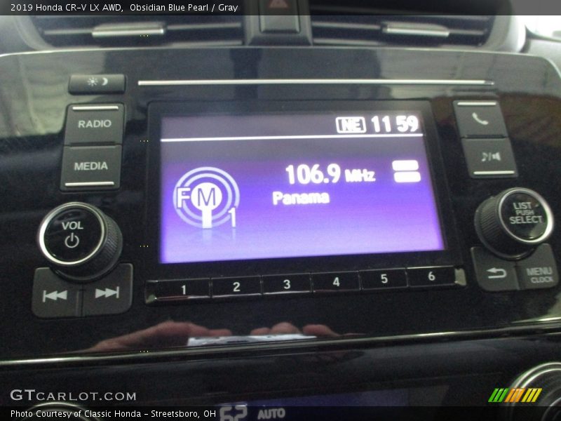 Obsidian Blue Pearl / Gray 2019 Honda CR-V LX AWD