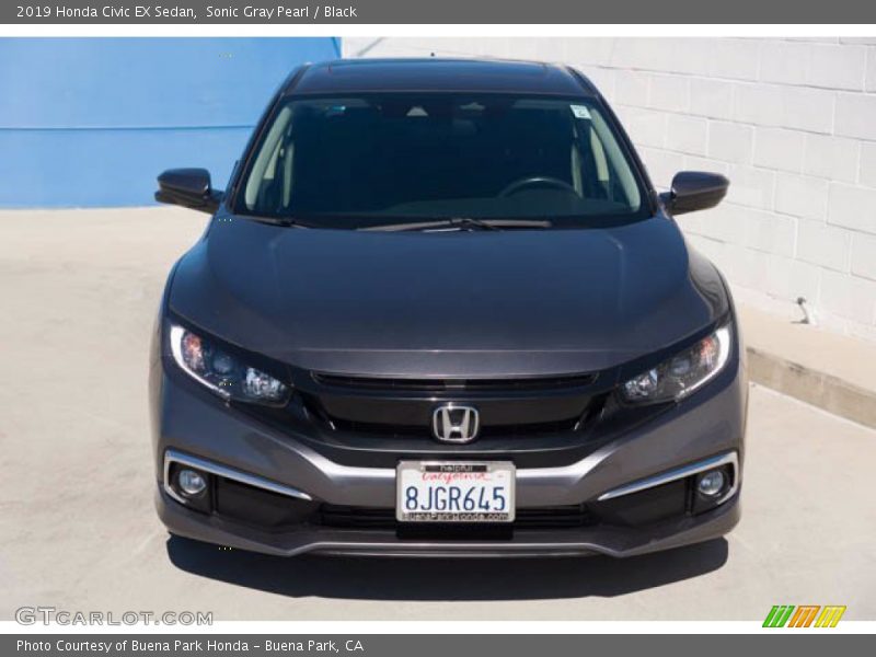 Sonic Gray Pearl / Black 2019 Honda Civic EX Sedan