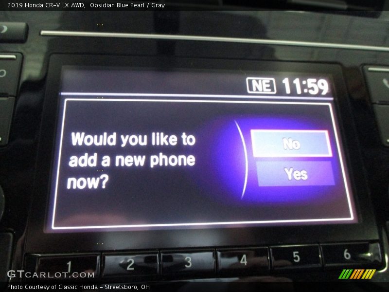 Obsidian Blue Pearl / Gray 2019 Honda CR-V LX AWD