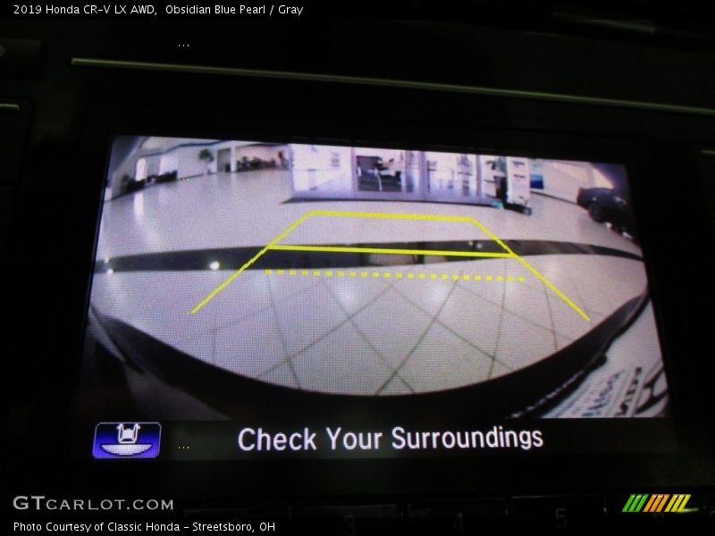 Obsidian Blue Pearl / Gray 2019 Honda CR-V LX AWD