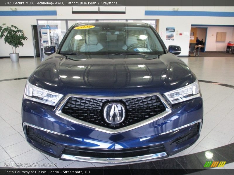 Fathom Blue Pearl / Graystone 2020 Acura MDX Technology AWD