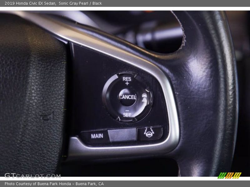 Sonic Gray Pearl / Black 2019 Honda Civic EX Sedan