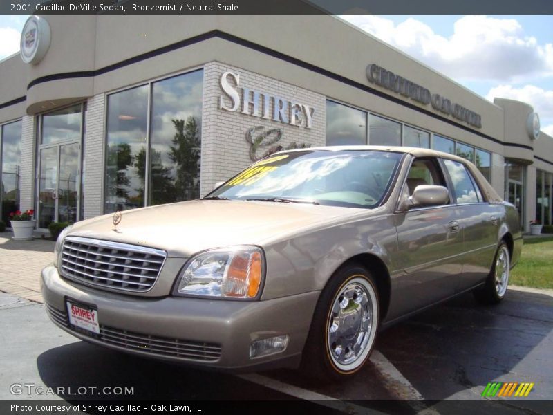 Bronzemist / Neutral Shale 2001 Cadillac DeVille Sedan