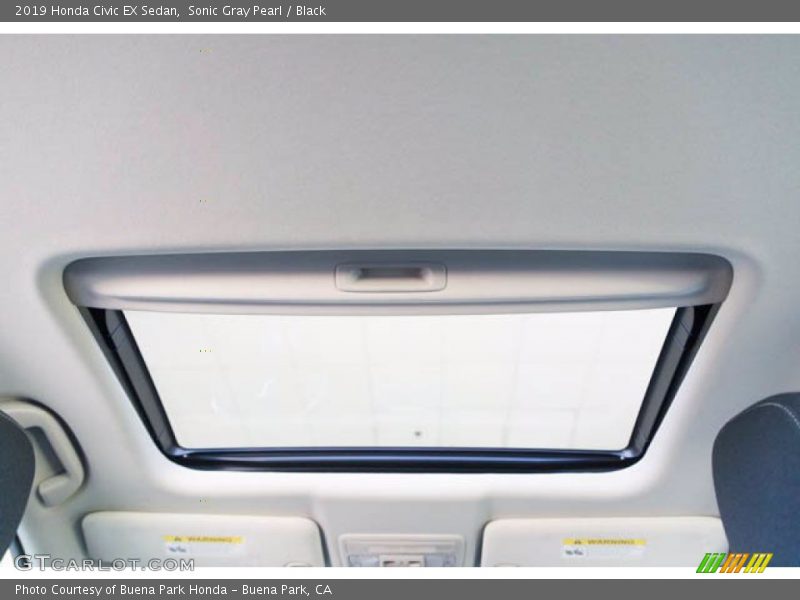 Sonic Gray Pearl / Black 2019 Honda Civic EX Sedan