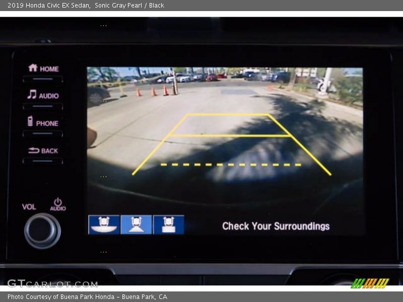 Sonic Gray Pearl / Black 2019 Honda Civic EX Sedan