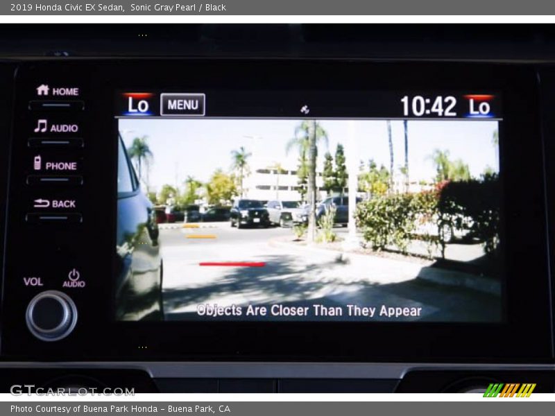 Sonic Gray Pearl / Black 2019 Honda Civic EX Sedan