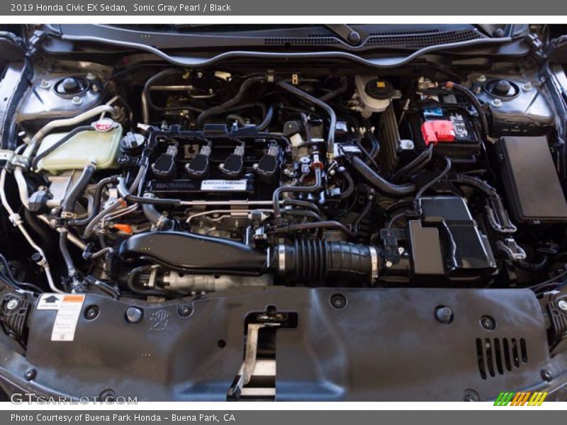 Sonic Gray Pearl / Black 2019 Honda Civic EX Sedan