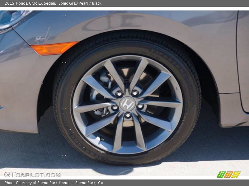 Sonic Gray Pearl / Black 2019 Honda Civic EX Sedan