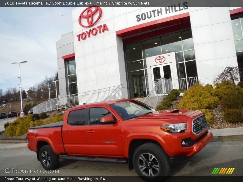 Inferno / Graphite w/Gun Metal 2018 Toyota Tacoma TRD Sport Double Cab 4x4