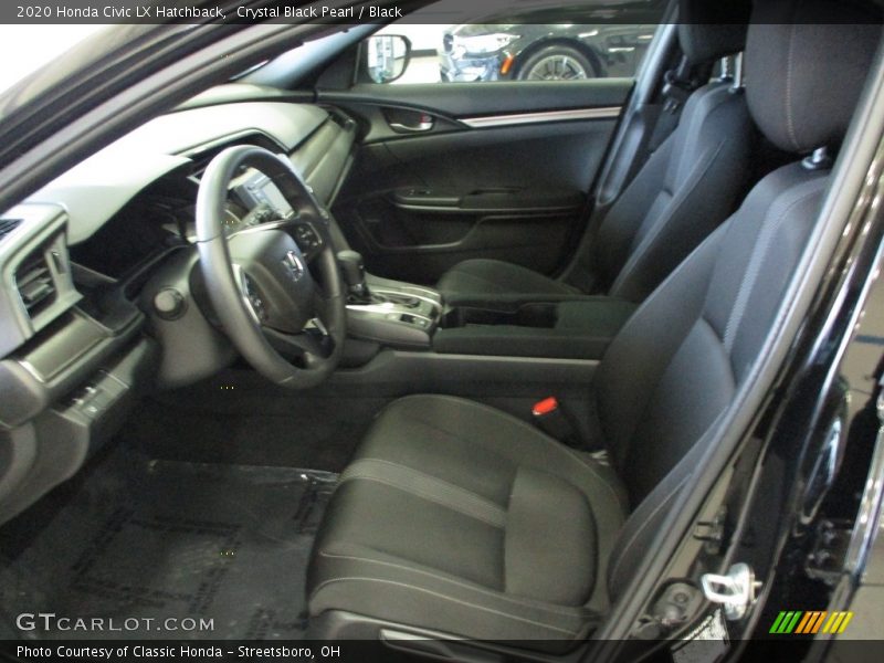 Crystal Black Pearl / Black 2020 Honda Civic LX Hatchback