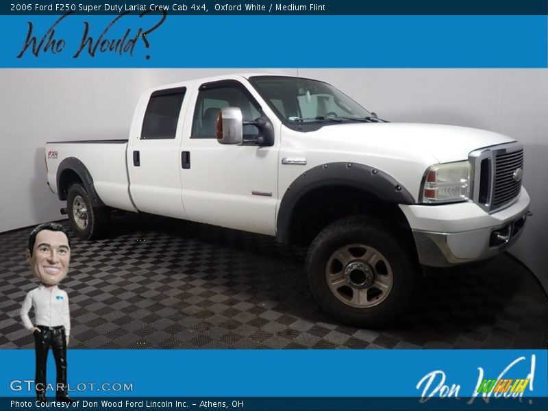 Oxford White / Medium Flint 2006 Ford F250 Super Duty Lariat Crew Cab 4x4