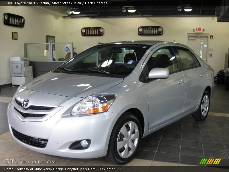 Silver Streak Mica / Dark Charcoal 2008 Toyota Yaris S Sedan