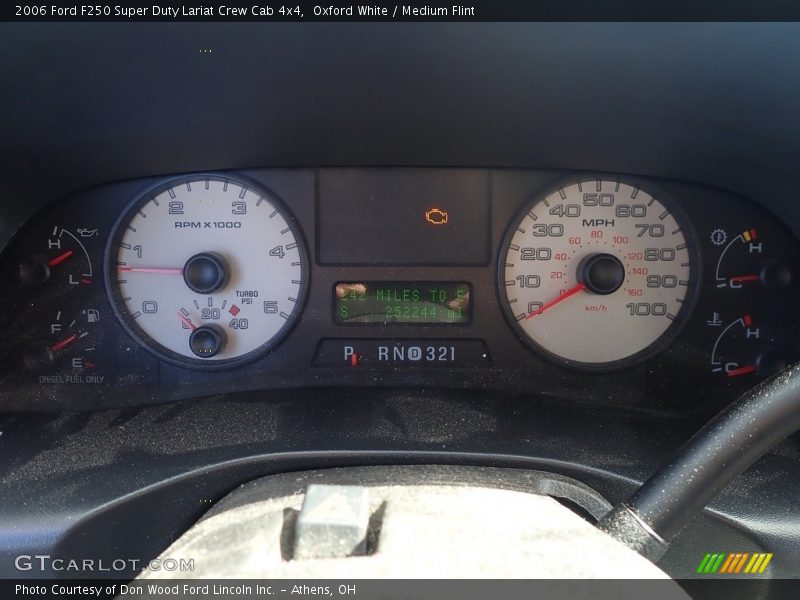 Oxford White / Medium Flint 2006 Ford F250 Super Duty Lariat Crew Cab 4x4