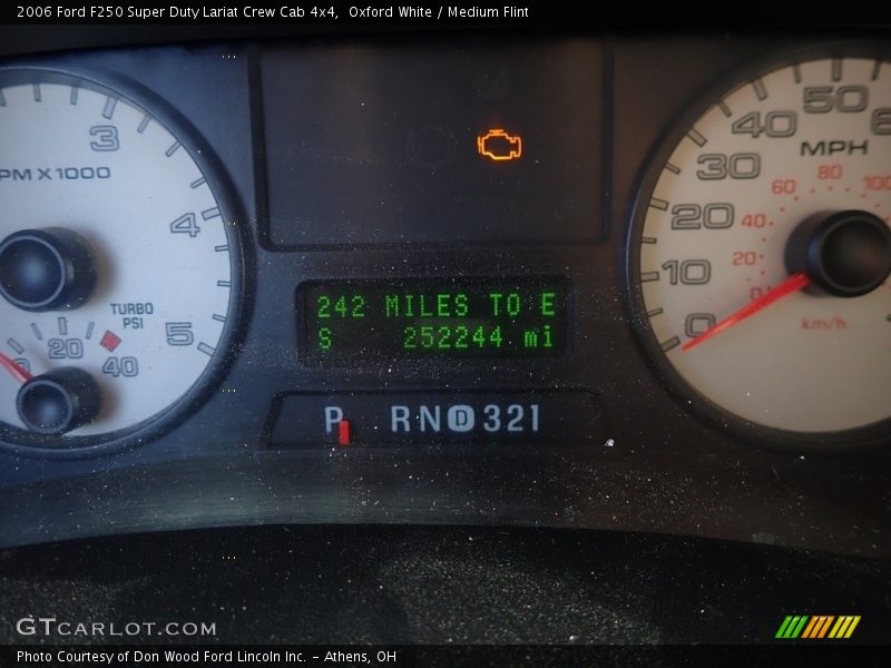 Oxford White / Medium Flint 2006 Ford F250 Super Duty Lariat Crew Cab 4x4