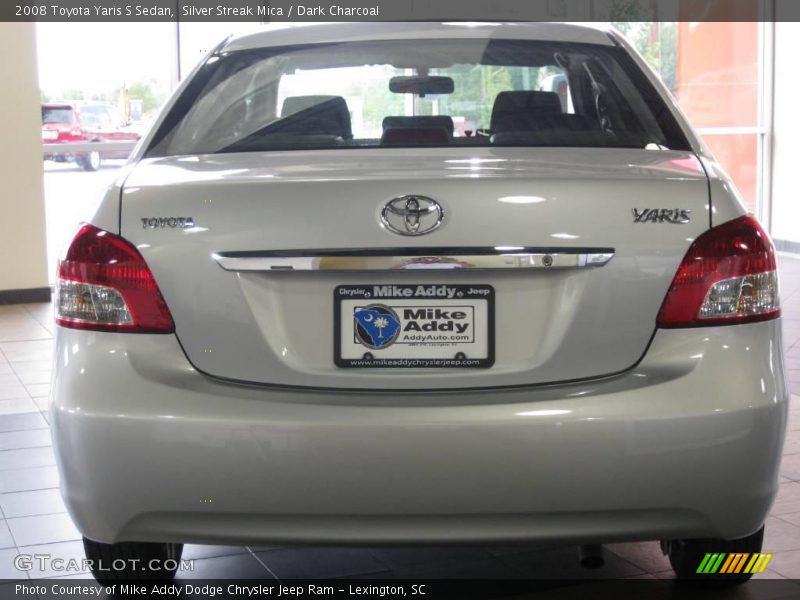 Silver Streak Mica / Dark Charcoal 2008 Toyota Yaris S Sedan