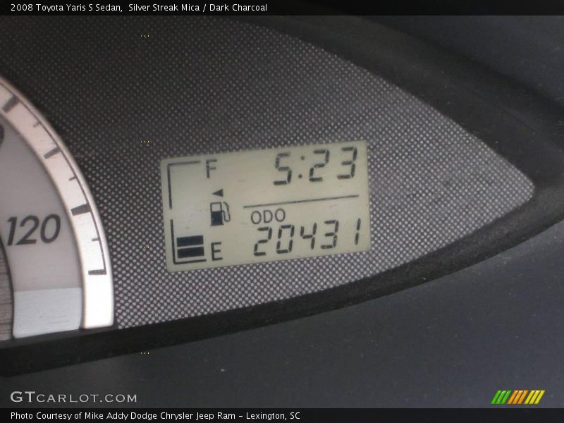 Silver Streak Mica / Dark Charcoal 2008 Toyota Yaris S Sedan
