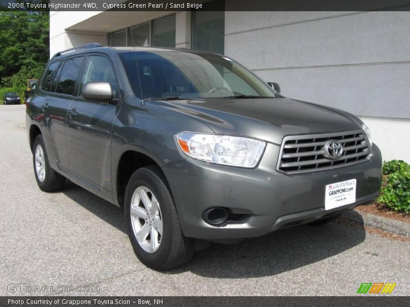 Cypress Green Pearl / Sand Beige 2008 Toyota Highlander 4WD