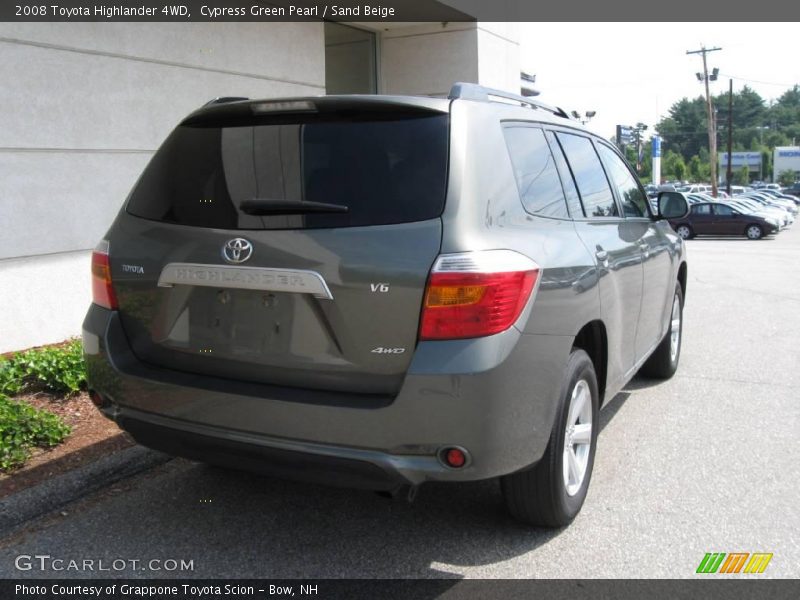 Cypress Green Pearl / Sand Beige 2008 Toyota Highlander 4WD