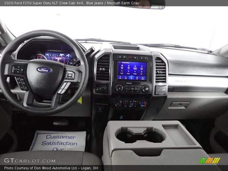 Blue Jeans / Medium Earth Gray 2020 Ford F250 Super Duty XLT Crew Cab 4x4