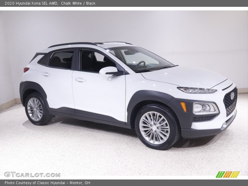 Chalk White / Black 2020 Hyundai Kona SEL AWD
